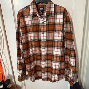 Lands' End Tradtional Fit Printed Flagship Flannel Shirt